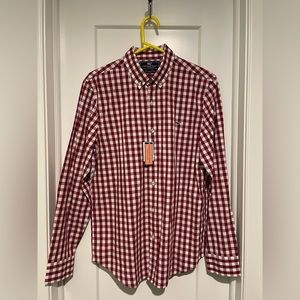 Vineyard Vines Riverhead Gingham Tucker Slim Fit Sport Shirt in Beet Red